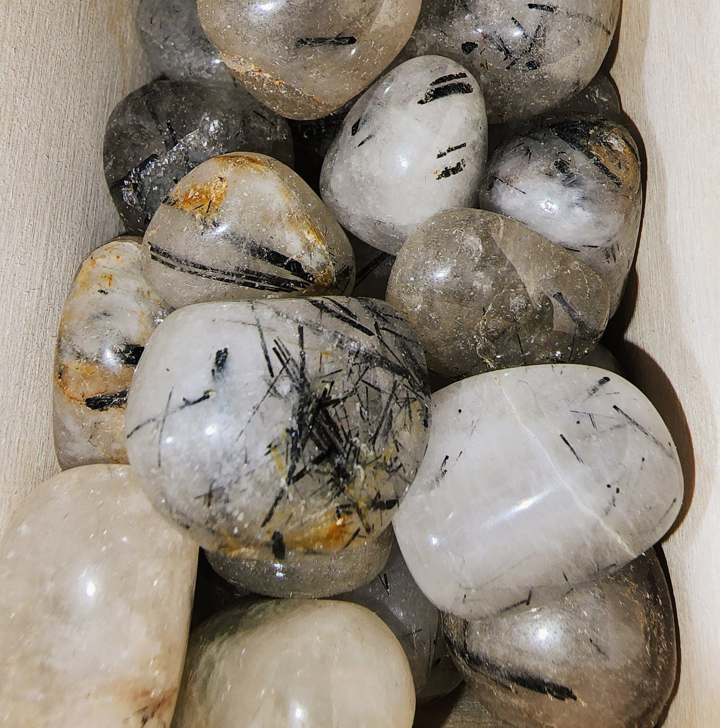Tourmaline in Quartz Tumble